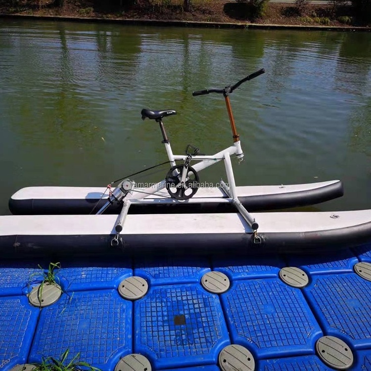 Factory Direct Sales Pvc Pontoons Inflatable Pedal Water Bikes Water Bicycle Inflatable Bicycle On The Water