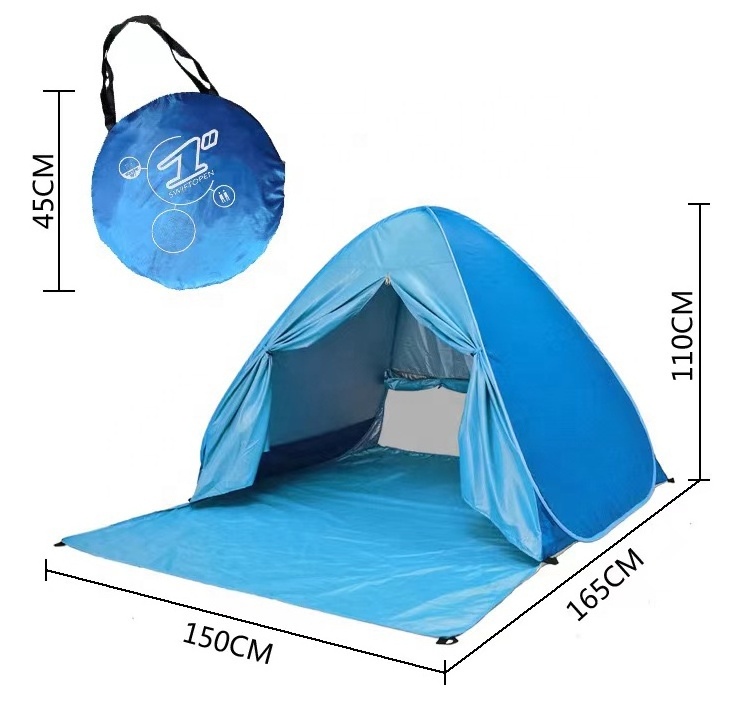 Factory New Design Pop Up Beach Tent Beach Tent Custom 2-3 Person Pop Up Tent For Holiday Tourism