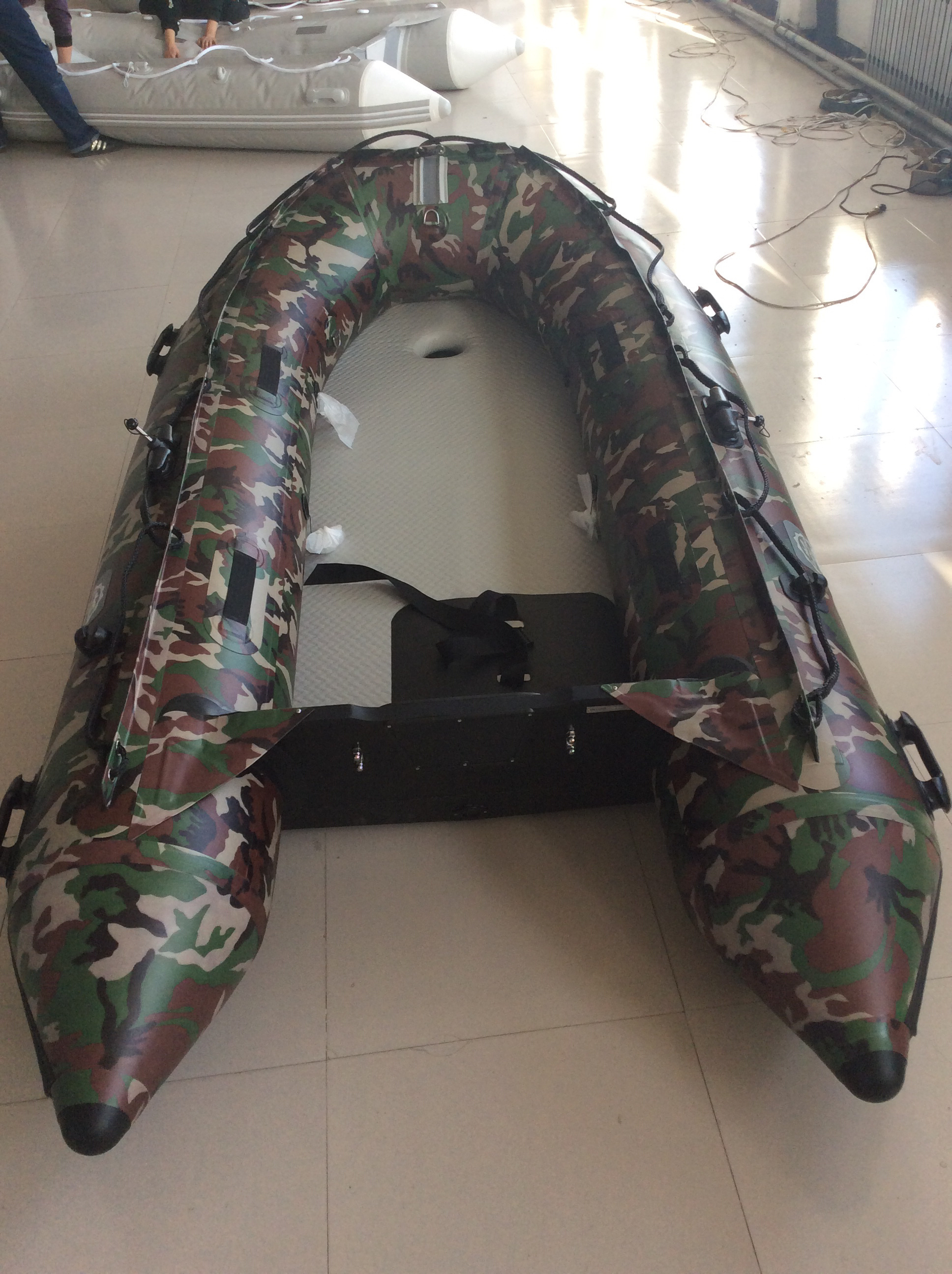 CE PVC 3.2m 320 green inflatable tender house boat pontoon folding carp camouflage boat