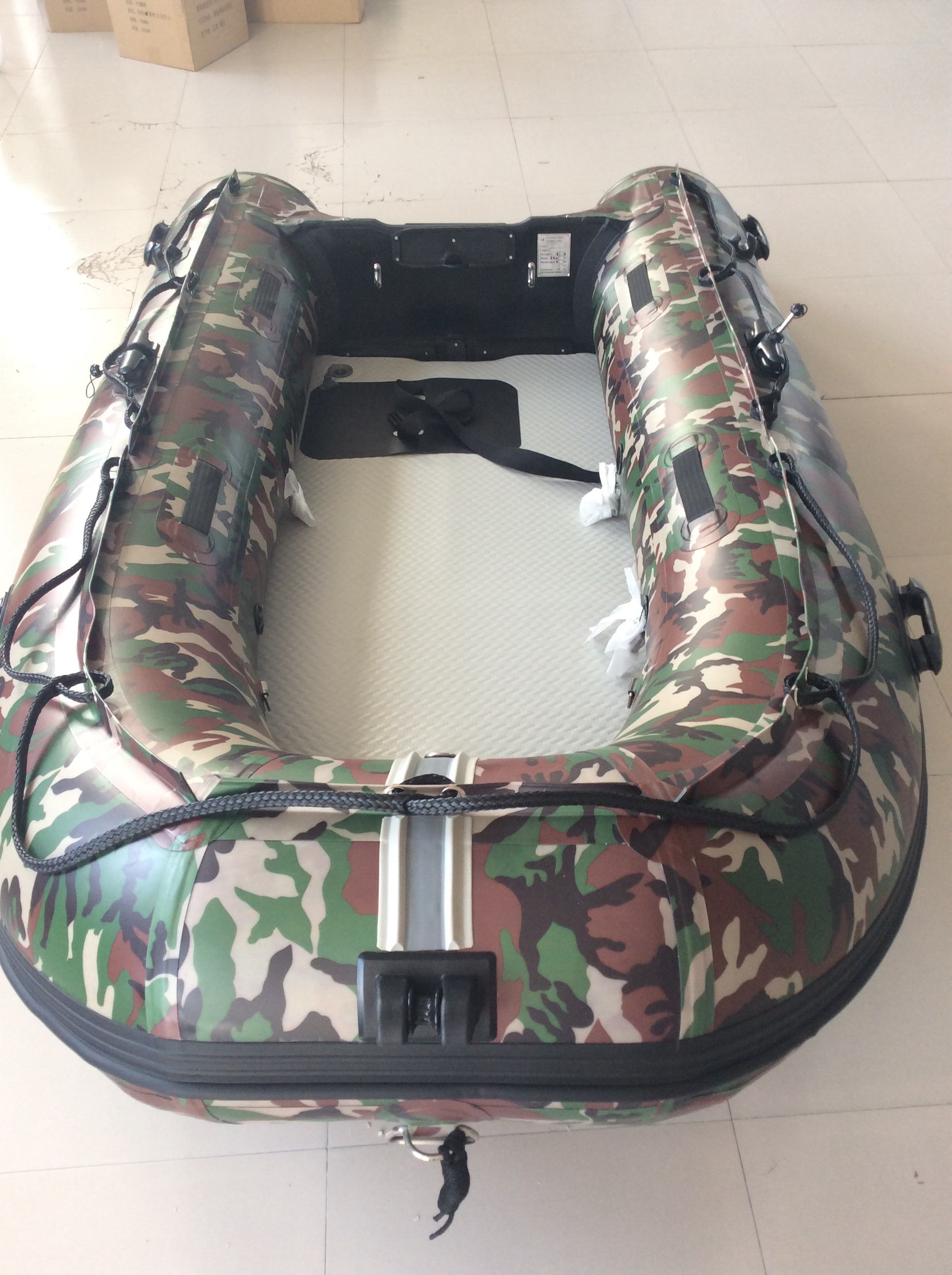 CE PVC 3.2m 320 green inflatable tender house boat pontoon folding carp camouflage boat