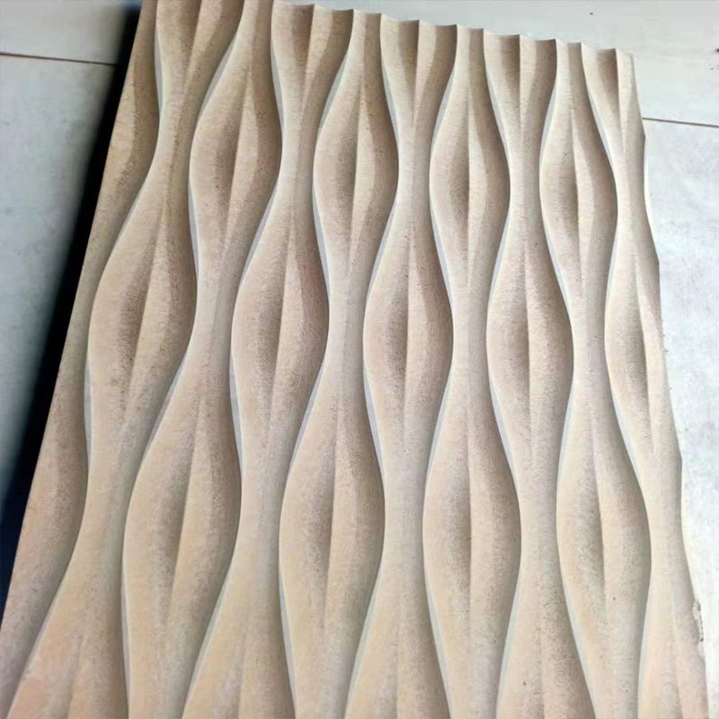 Hotel Interior Decoration 3D Wave Grille Wall Panel