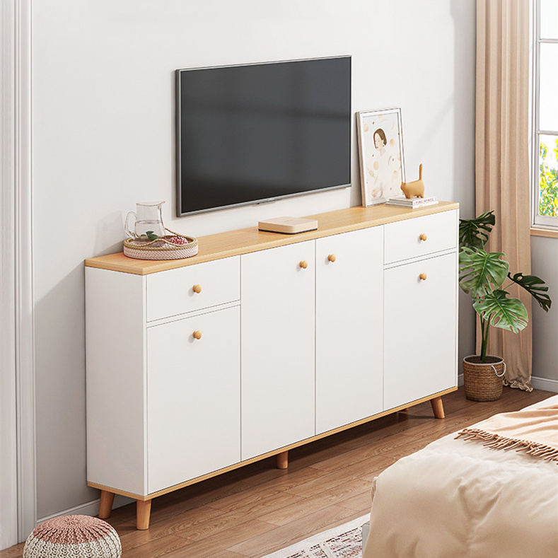 Nordic Modern Living Room Bedroom Ultra-thin Narrow Storage TV Cabinet