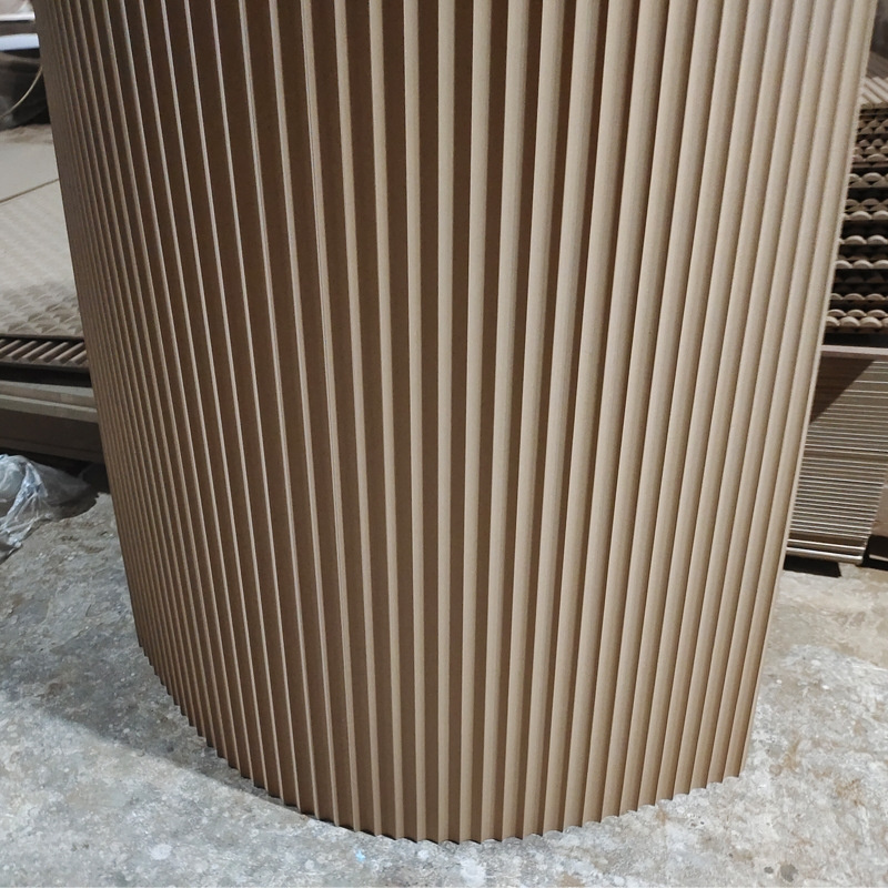 Curved 3D Fluted MDF Wall Panels for Furniture and Wall Decoration 0834