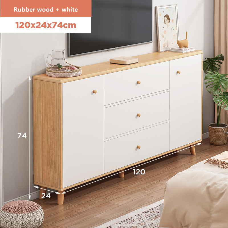 Nordic Modern Living Room Bedroom Ultra-thin Narrow Storage TV Cabinet