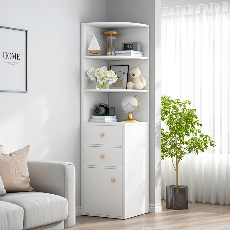 Simple Multi-functional Living Room Bedroom Shelf Corner Cabinet