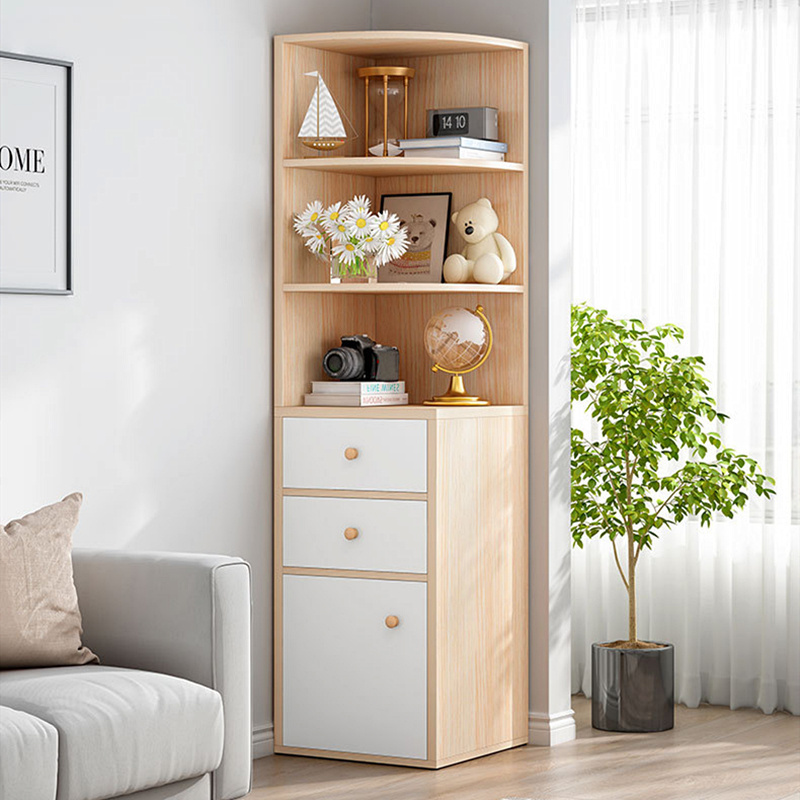 Simple Multi-functional Living Room Bedroom Shelf Corner Cabinet