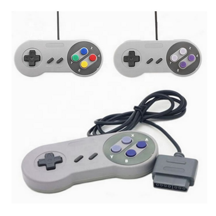 New 16 Bit Controller For Super Nintendo SNES System Console Gamepad