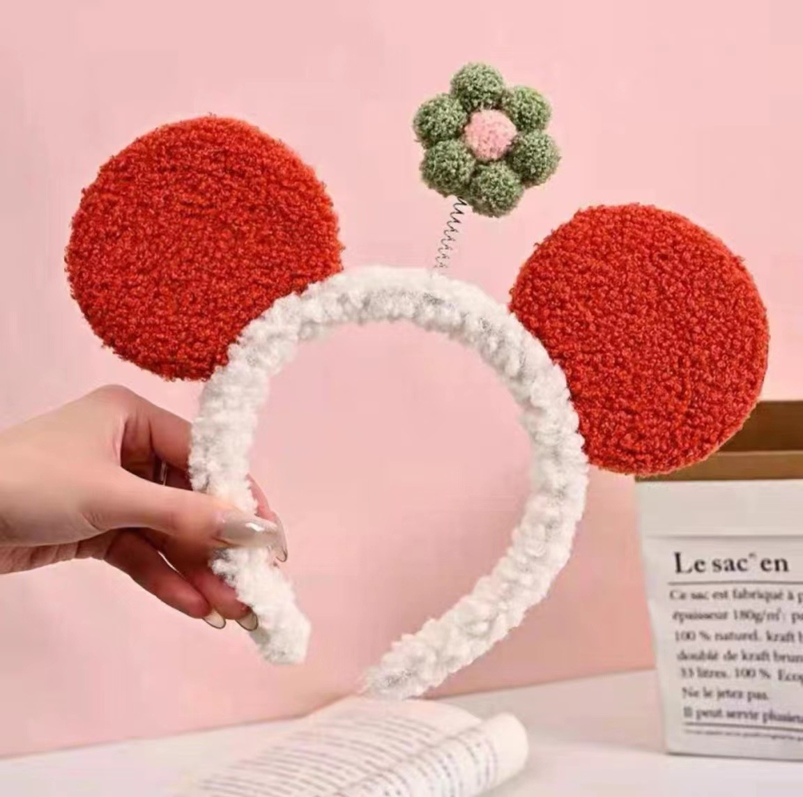 Plush Mouse Ears Hair Hoop Hairbands Headband Hair Accessories Women Girl Baby Toys Costume Headband Cosplay Gift