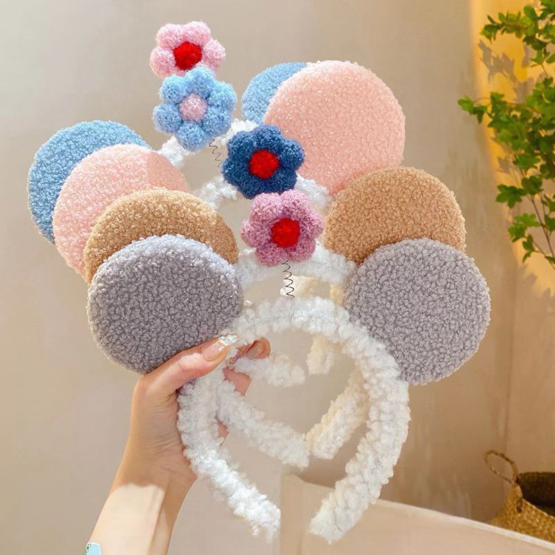 Plush Mouse Ears Hair Hoop Hairbands Headband Hair Accessories Women Girl Baby Toys Costume Headband Cosplay Gift