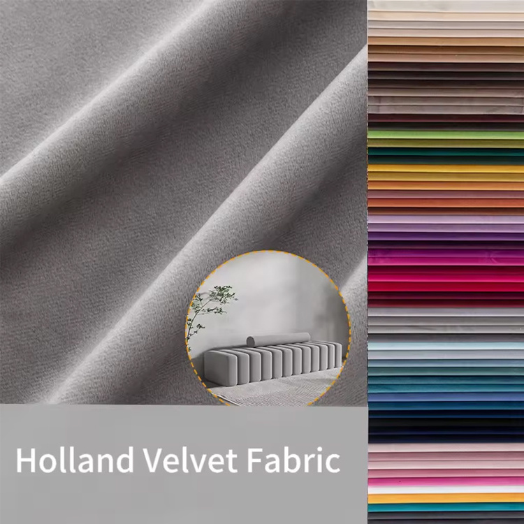 Hot Sale Holland Velvet Multi Colors Upholstery Soft Holland Velvet For Curtains Furniture Garments