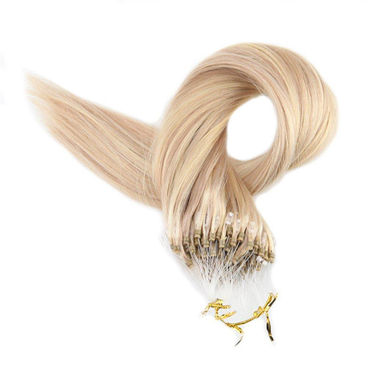 Yamei Virgin Brazilian Hair Micro Ring Links Loop Beads Hair Extensions 100% Real Human Hair Golden Blonde