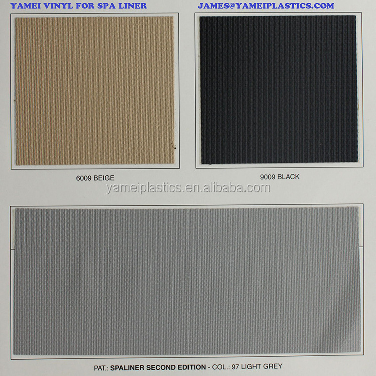 Marine grade vinyl for Spa Liner, PVC Laminate with 100% Polyester Scrim