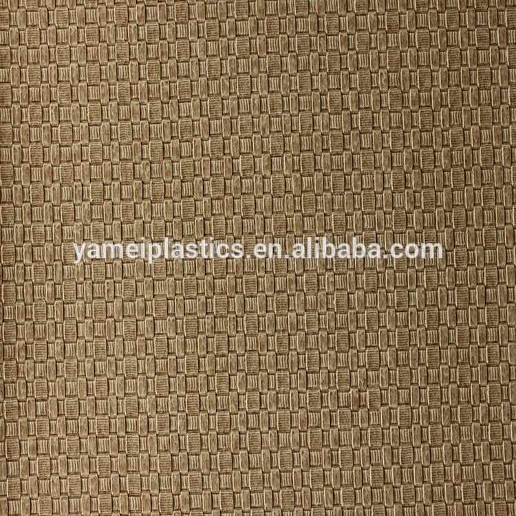 Embossed pvc artificial leather for decoration