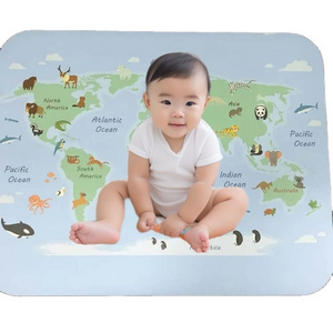 Factory Customization Printed Double sided Available Comfortable Soft Messy Play Mat Splat Mat Baby Playtime Mat