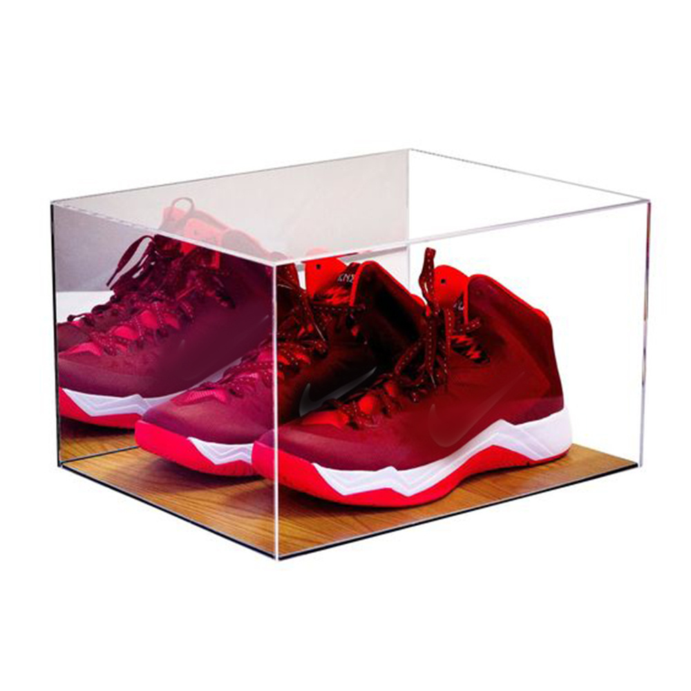 Luxury Sneaker Plexiglass Box Rotating  Clear Acrylic Shoe Case Display Stand