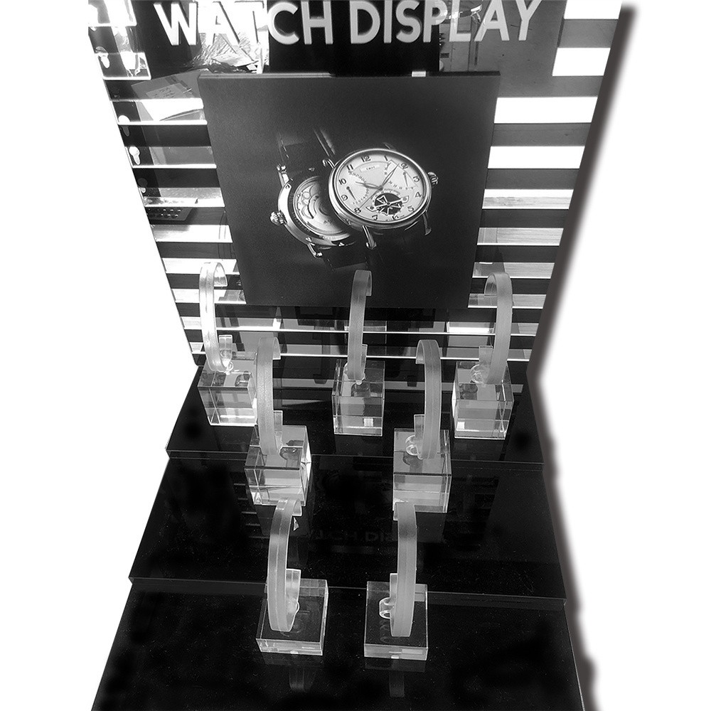 High end customized acrylic watch display stand for brand promotion