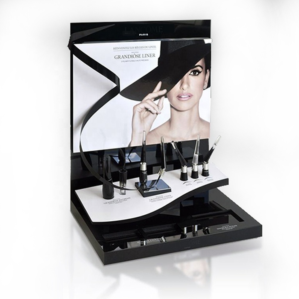 Acrylic eyelashes Products Display Stand Customized Acrylic Cosmetics Display Stand with Logo