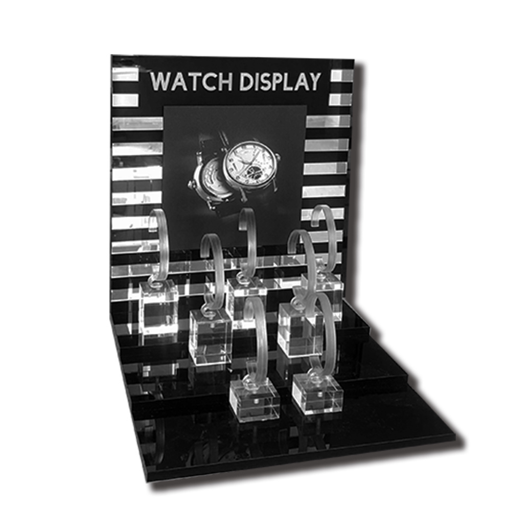 High end customized acrylic watch display stand for brand promotion