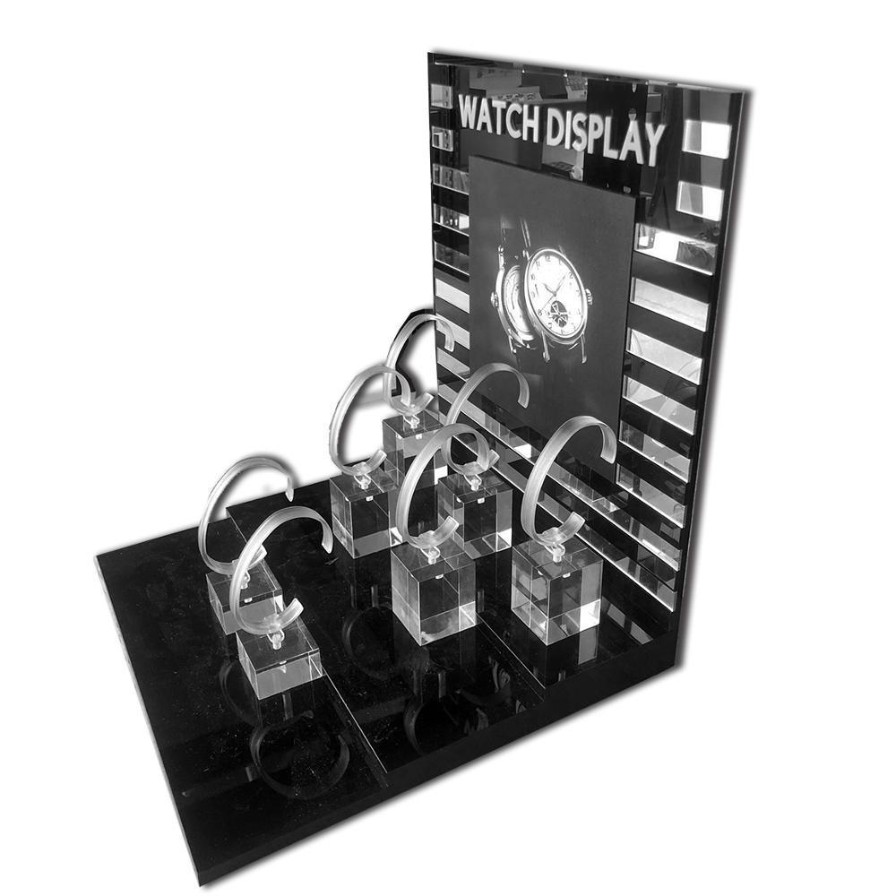 High end customized acrylic watch display stand for brand promotion