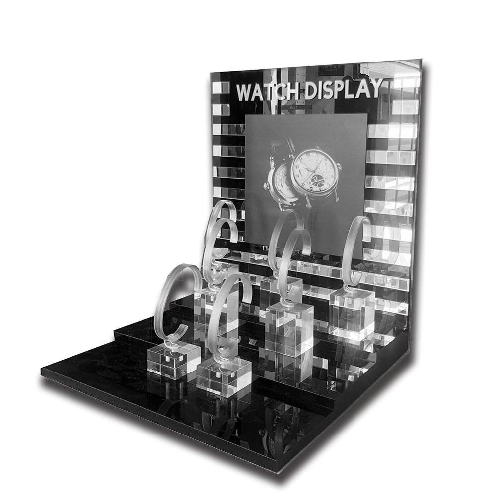 High end customized acrylic watch display stand for brand promotion