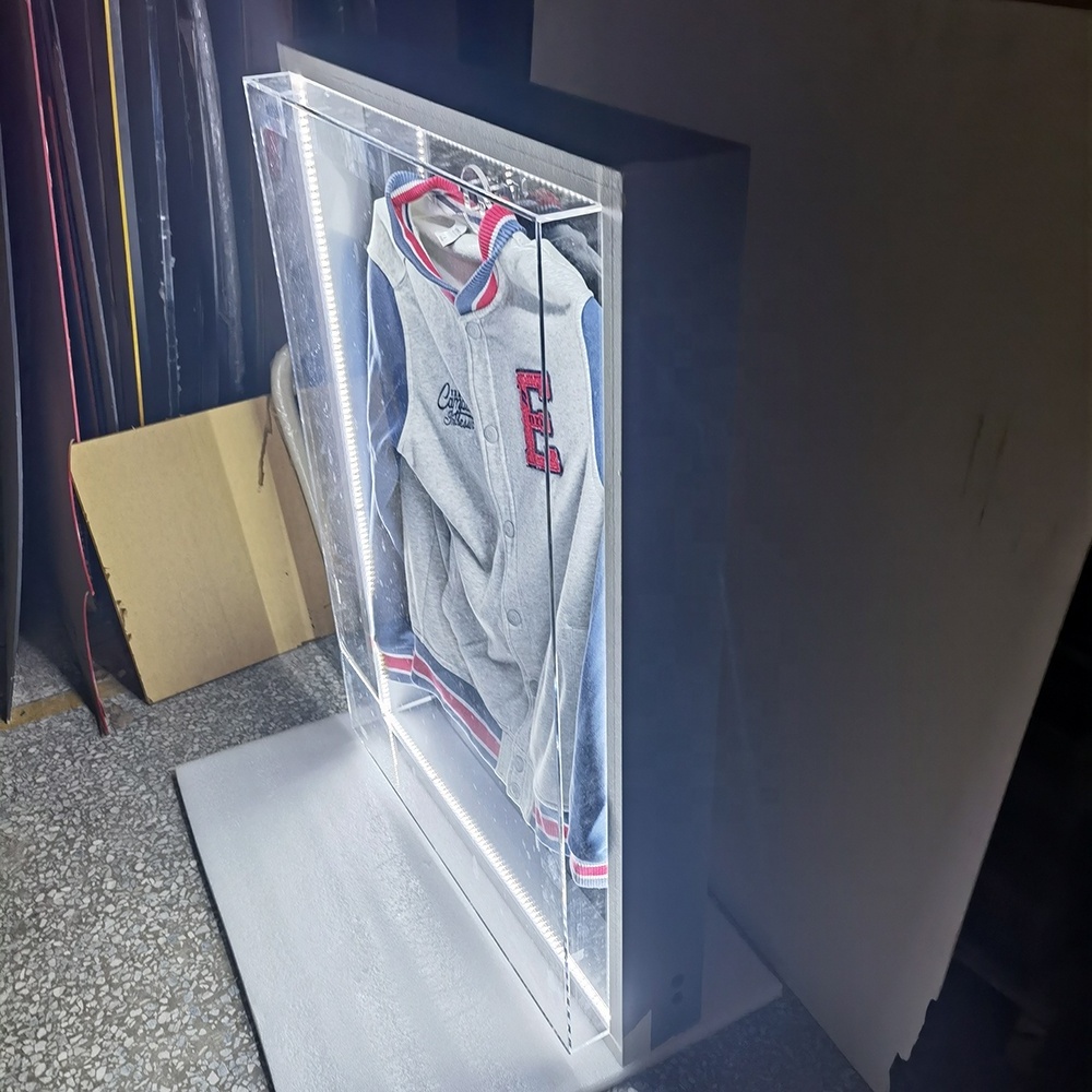 Hot sale high-end wall mounted locking acrylic sports frame box jersey display case