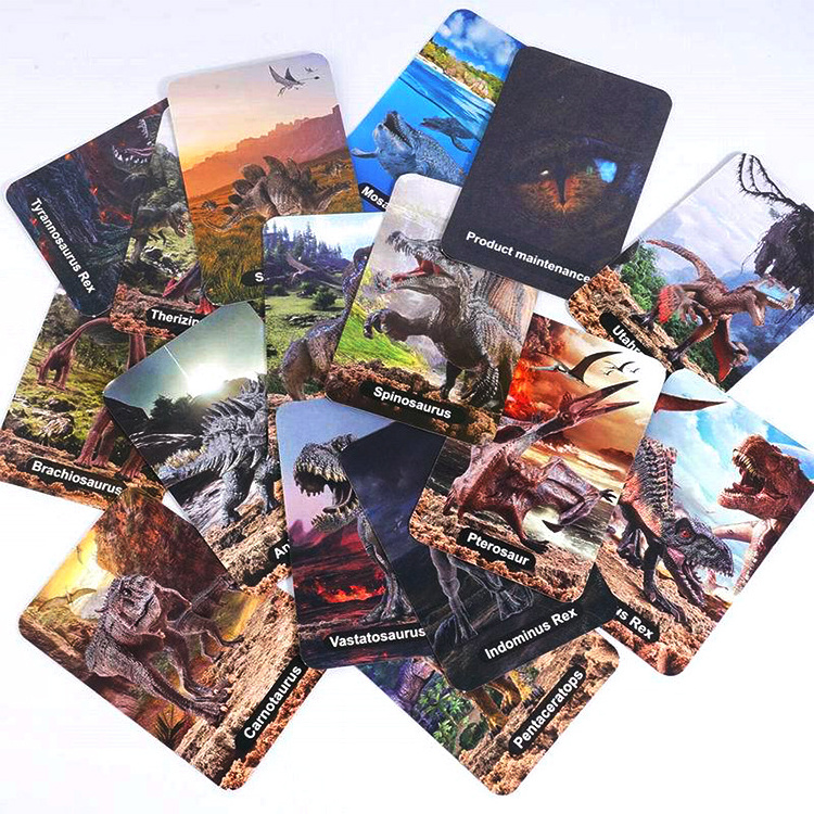 custom dinosaur memory game cards tarot promare paper playinng card with storage box