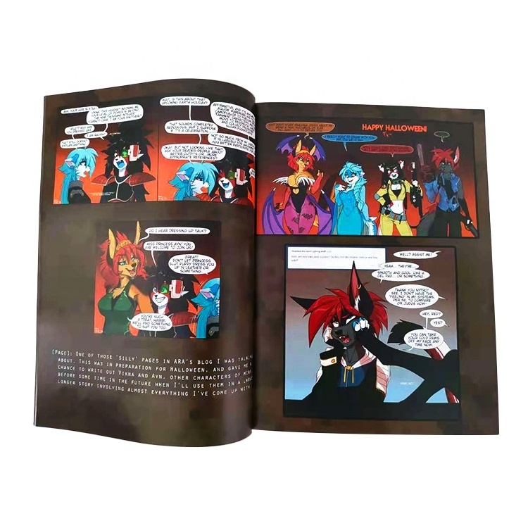 custom printed full colour english cartoon adults sexy manga comics books