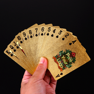 Custom Logo Printing Paperboard Gold Playing Cards Us Magic Game Poker Card