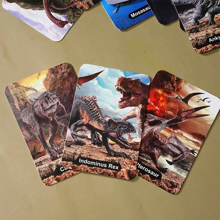 custom dinosaur memory game cards tarot promare paper playinng card with storage box