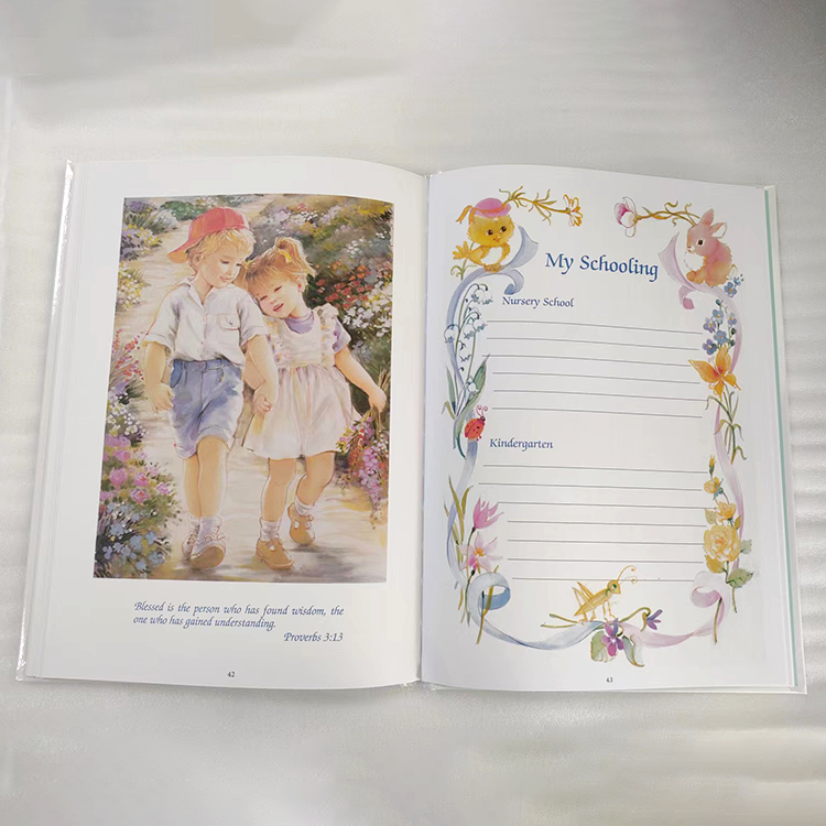 customized baby first memory record children libro hardcover book printing