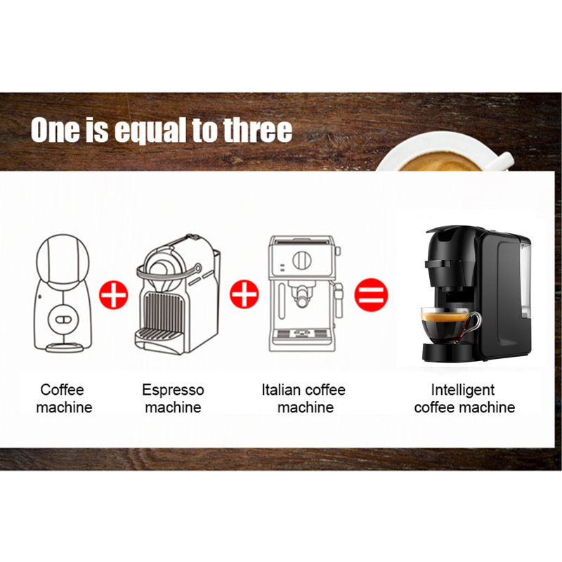 Coffee Machine 19Bar 3in1 Multiple Capsule Expresso Cafetera For Dolce Gusto Nespresso Powder Portable Automatic Coffee Maker