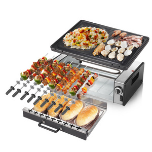 Household electric oven smoke-free non stick electric baking pan grill skewers household machine barbecue grill