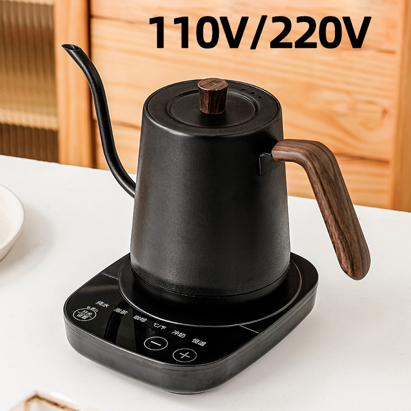 Electric Kettle 1000W Hand Brew Coffee Pot Gooseneck Jug Slender Mouth Pot Smart Temperature Control Kettle Teapot 110V/220V