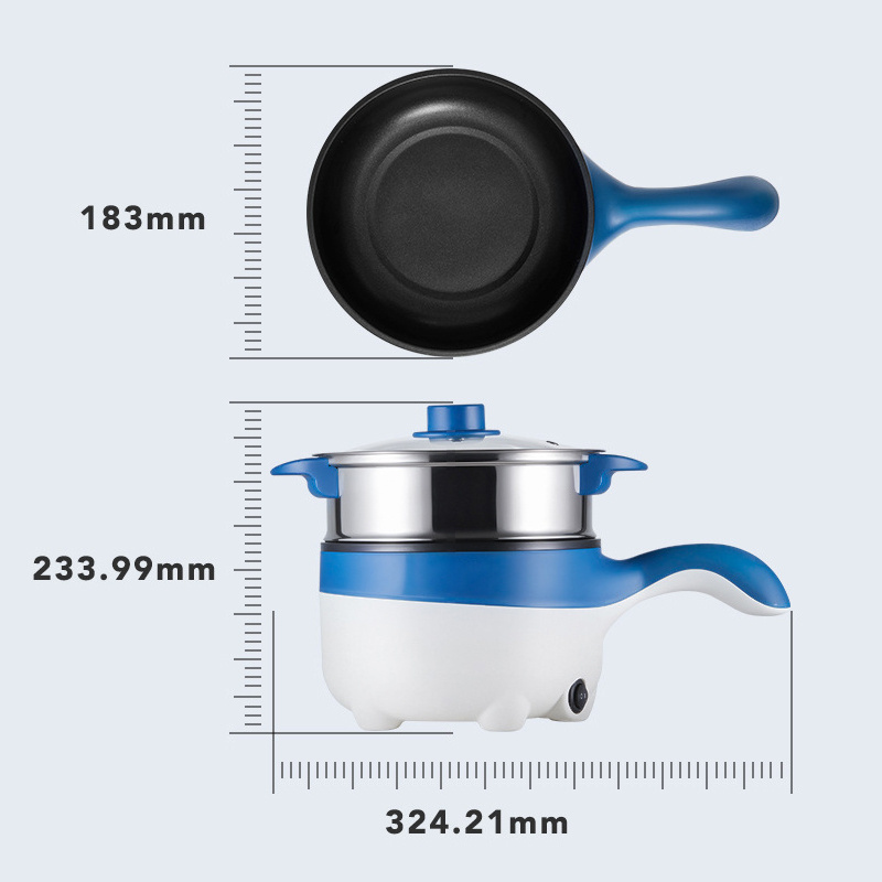 2L Multicooker for Car Truck 12V 24V Non-stick Electric Rice Cooker Food Steamer Stir-fry pan Car-mounted Hot pot Noodles Boiler