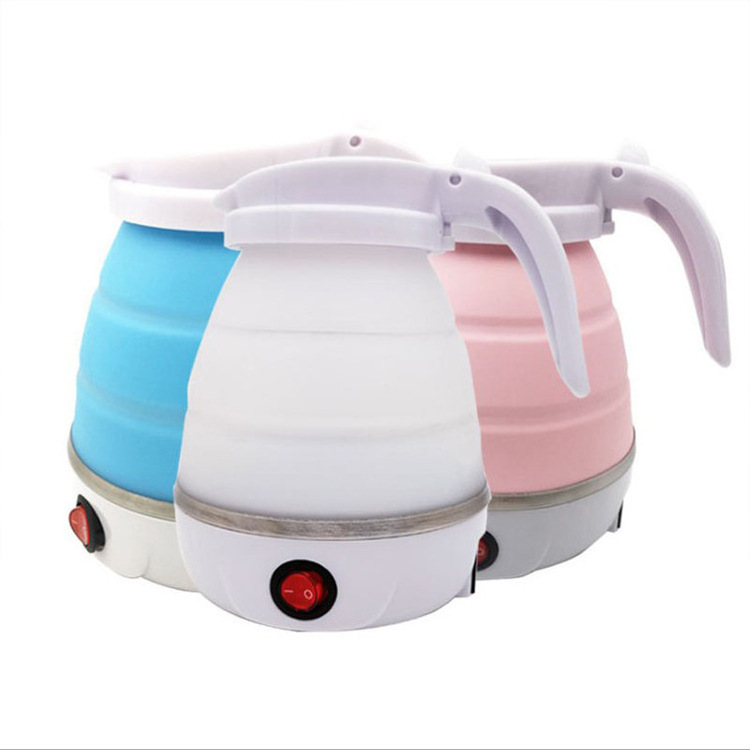 Foldable And Portable Teapot Water Heater 0.6L 600W 110/220V Electric Kettle For Travel And Home Tea Pot Water Kettle Silica Gel