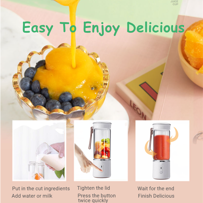 400ml USB Portable Juicer Mixer Electric Mini Blender Fruit Vegetables Fresh Juicers Kitchen Food Processor Fitness Travel