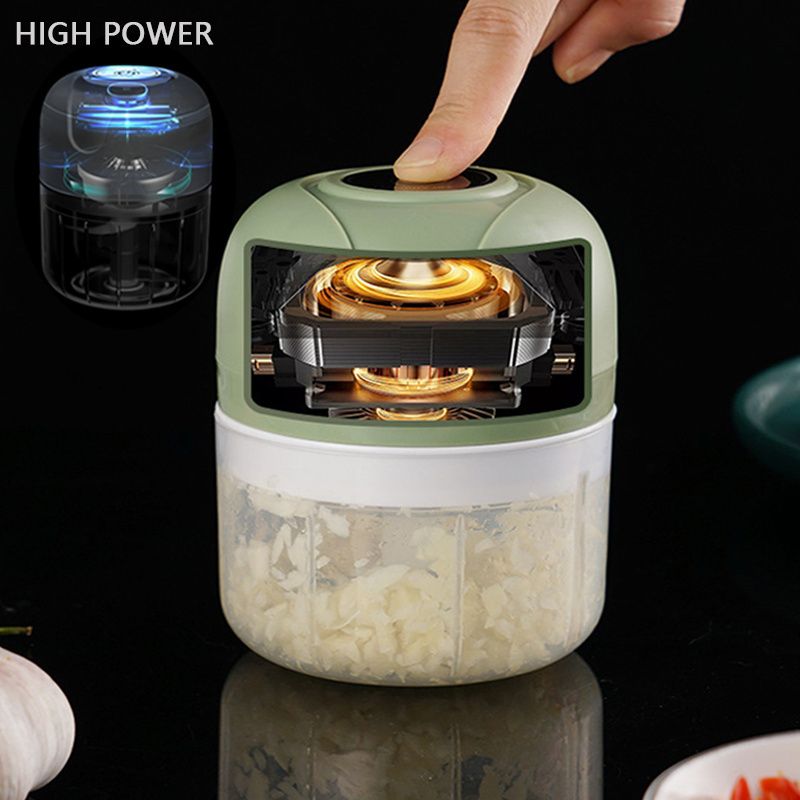 Garlic Crusher Grater Press Dicer Food Processors Grinder Chopper Meat Grinder Electric Mini Garlic Blender Kitchen Accessories