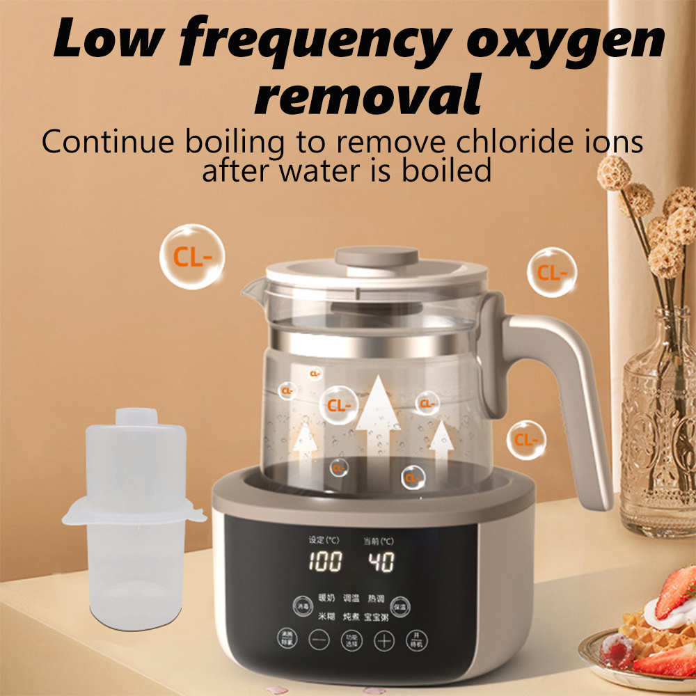 1.4L Electric Kettle 220V 800W Multi-function Glass Health Preserving Pot Flower Tea Milk Boiler Portable Home Dessert Cooker