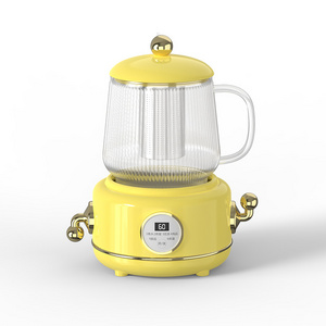 600ml Glass Electric Kettle 220V Anti-dry Fast Boiling Kettle Health Preserving Pot Household Retro Teapot Automatic Thermo Pot