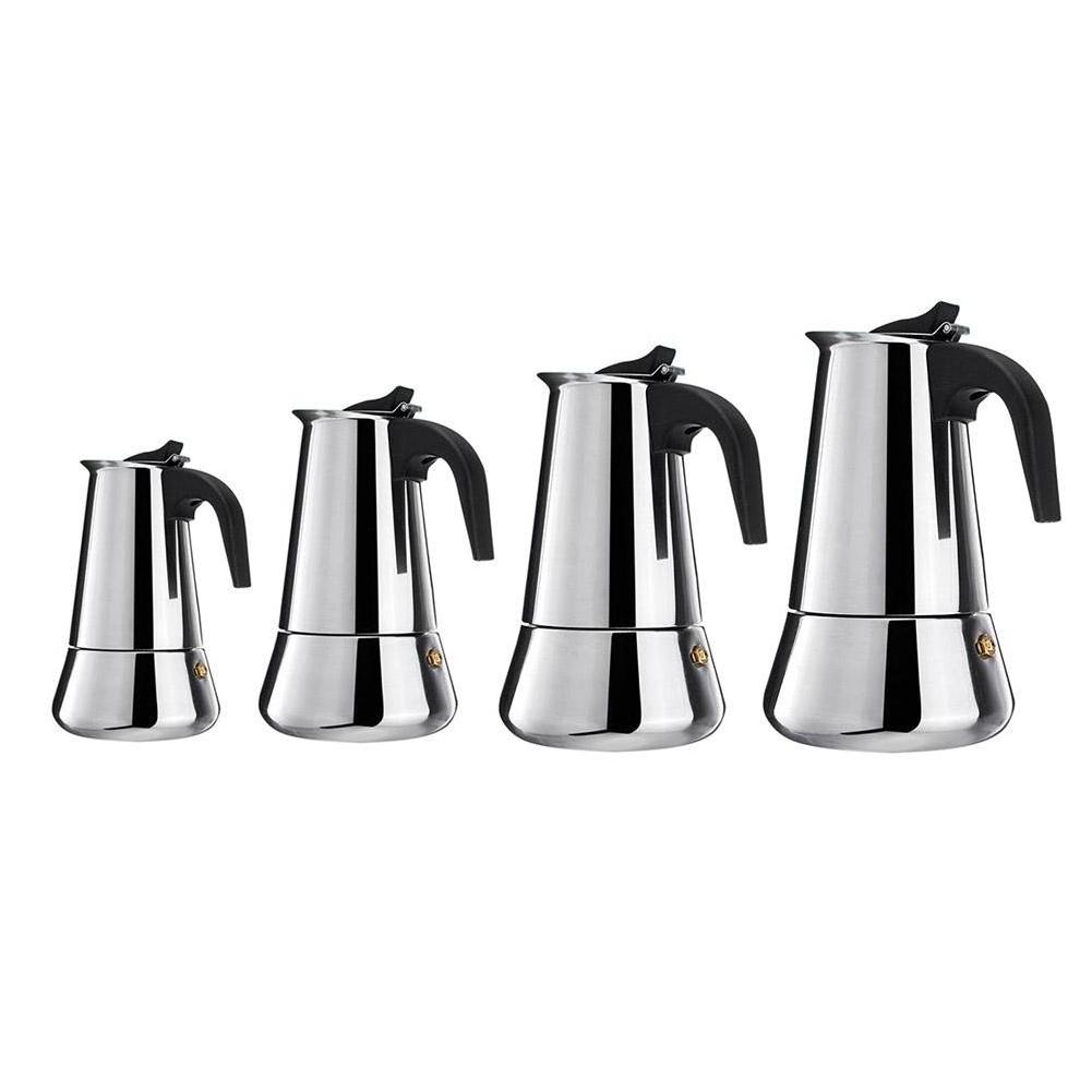 Coffee Makers Moka Pot Coffee Espresso Geyser Stainless Steel Stove Coffee Appliances Filters Mocha Percolator