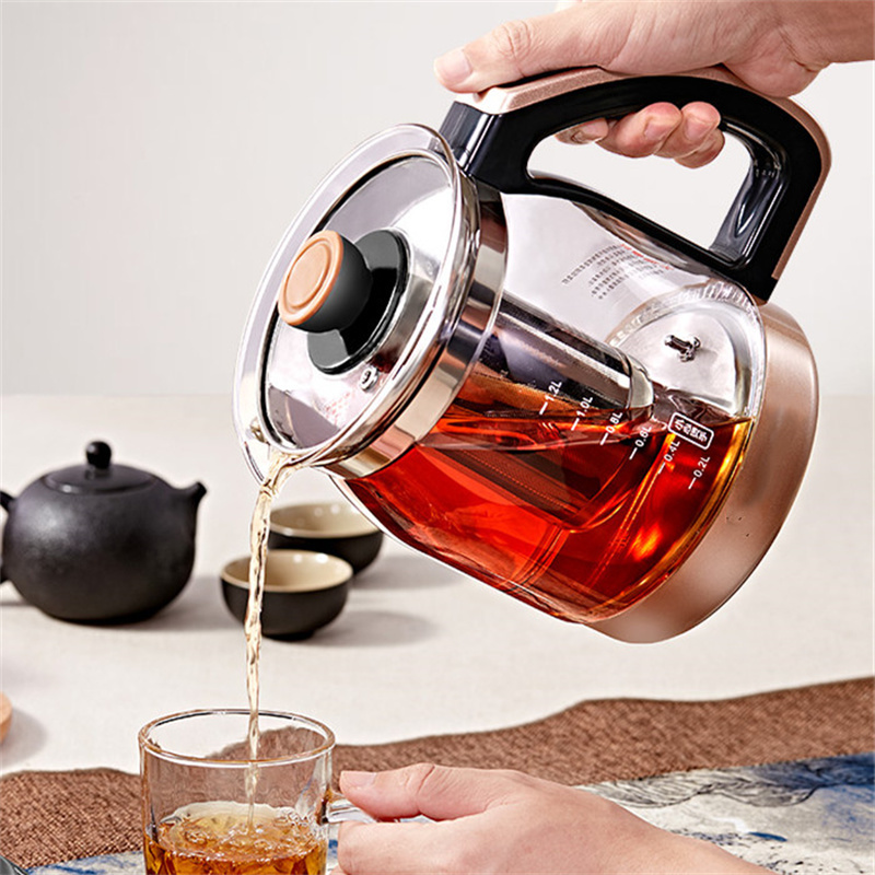 Portable Water Kettle Health Glass Kettle 1.2L Tea Maker Electric Teapot Insulation Electric Water Cooker Water Boiling Pot 220v