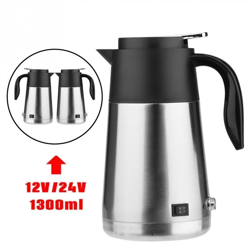 Car Kettle 12/24V Portable Teapots Electric Water Kettle Tourist Heating Cup Stainless Steel Water Boiler In The Car Truck