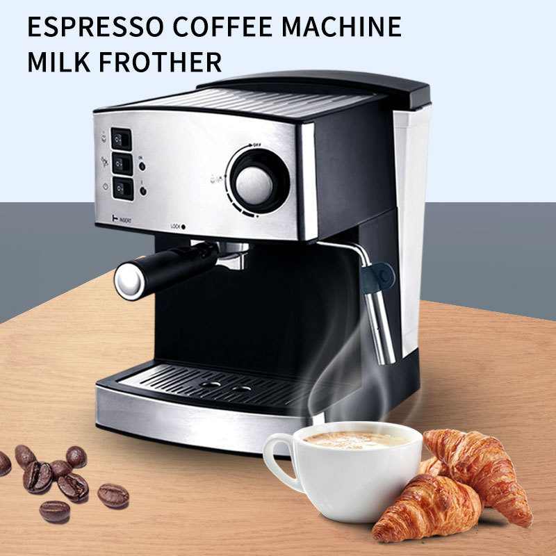 2in1 Coffee Maker Milk Froth Makers 15Bar 220V 3Switch Automatic Small Home Commercial Keep Warm Steam Coffee Machine