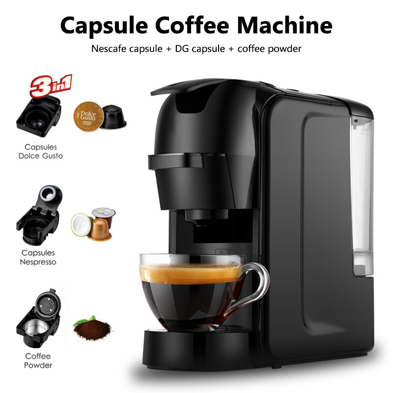 Coffee Machine 19Bar 3in1 Multiple Capsule Expresso Cafetera For Dolce Gusto Nespresso Powder Portable Automatic Coffee Maker