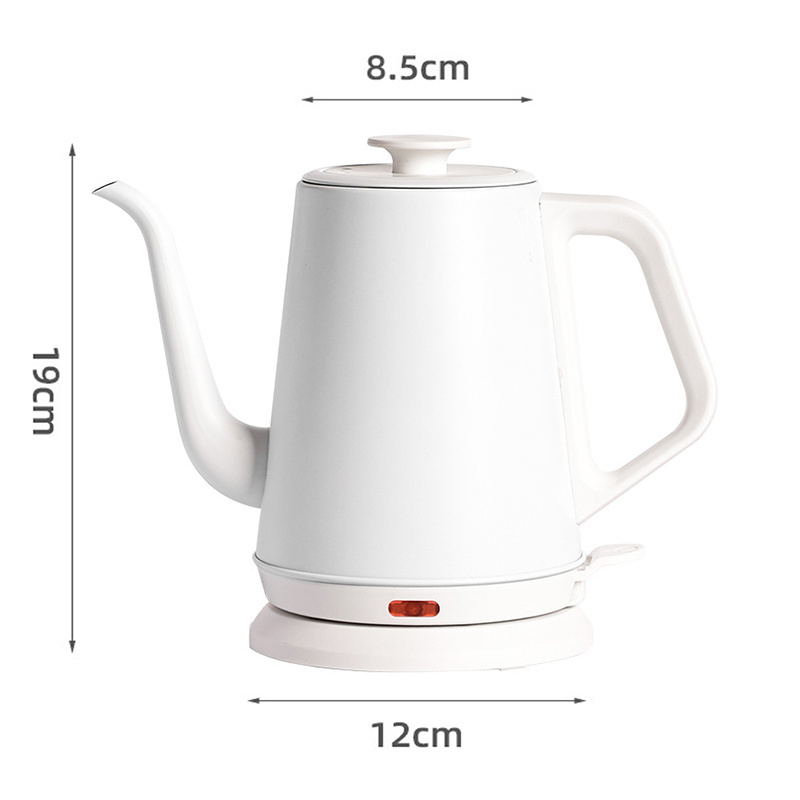 Retro Green Light Luxury Electric Kettle Stainless Steel Tea Brewing Teakettle Long Mouth Automatic Boiling Water Kettles