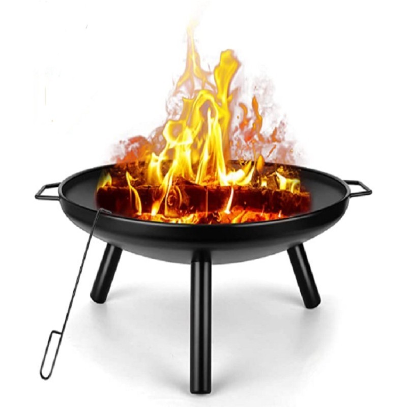 58cm Large Fire Bowl Cast Iron Firepit Modern Fire Pit Garden Fireplace Outdoor for Garden Patio Terrace Camping Domestic Newest