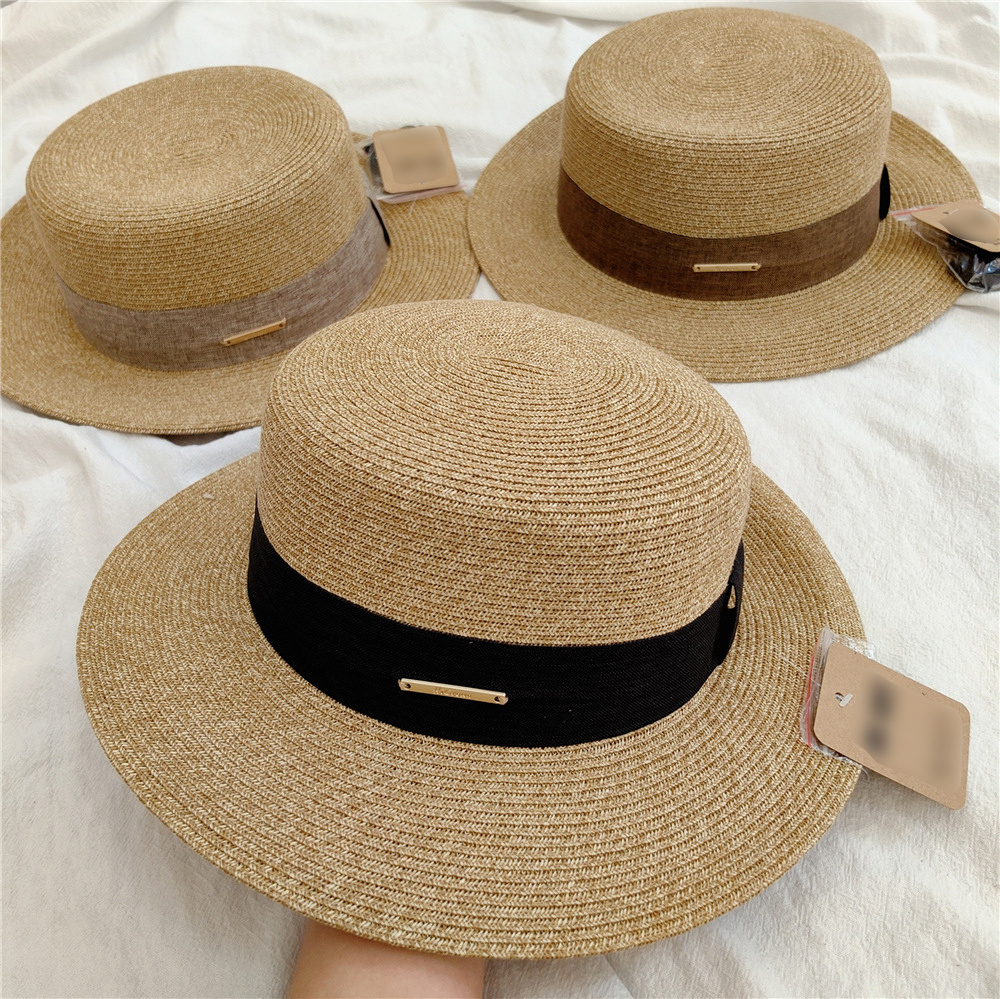 Custom High Quality Weave Fine Wide Brim Panama Fedora Straw Sun Hat Unisex Cowboy Flat Straw Hat Design Summer Women Church Hat