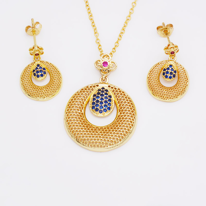 New Arrivals 18K Gold Plated Fashion Pakistani Gold Jewellery African Jewelry Sets Necklace Valentines Day 2022