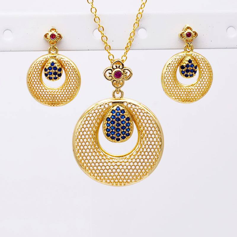 New Arrivals 18K Gold Plated Fashion Pakistani Gold Jewellery African Jewelry Sets Necklace Valentines Day 2022