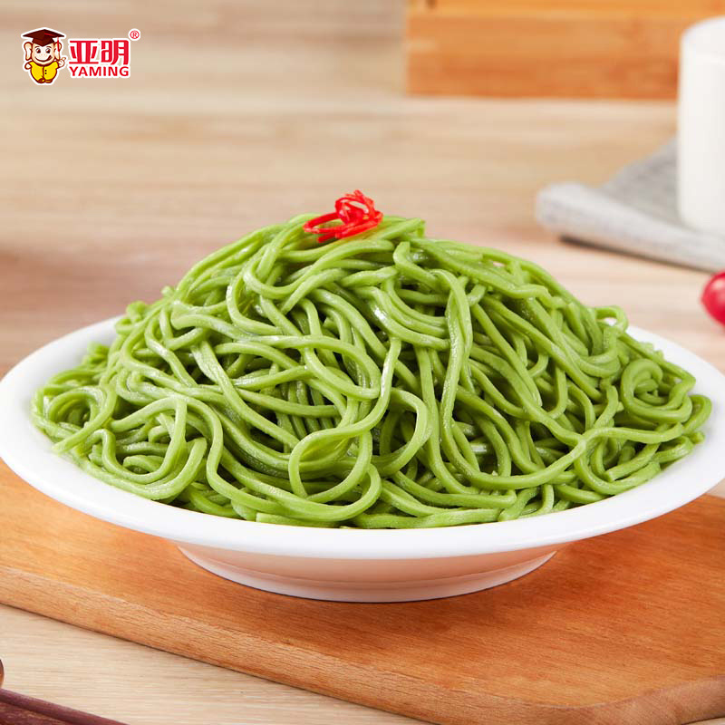 Fresh wet noodles spinach noodles frozen food breakfast 598g fast food